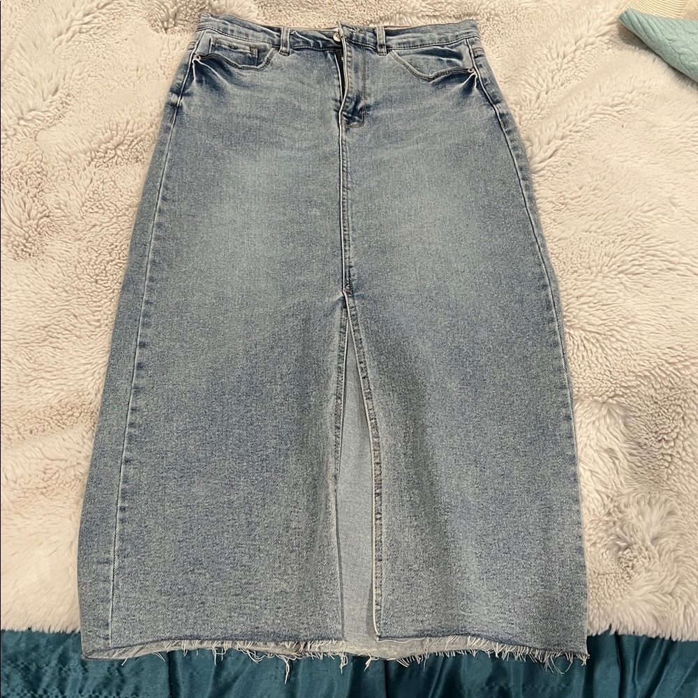 Maxi Blue Denim Skirt